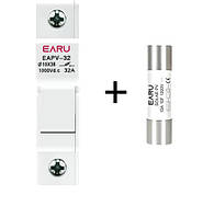 Тримач запобіжника 25A на дин рейку для сонячних панелей