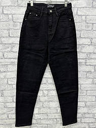 Жіночі чорні джинси мом із високою посадкою