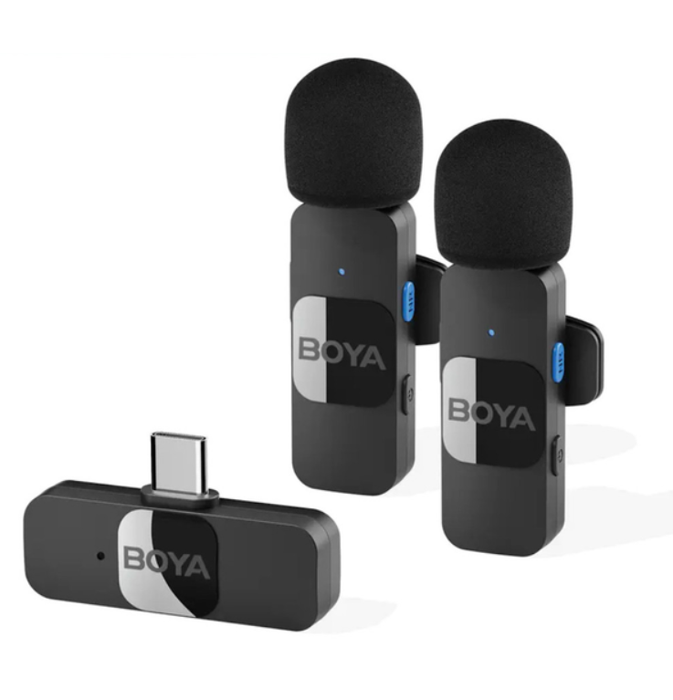 Професійний бездротовий петличний мікрофон Boya BY-V20 Type-C Чорний (KG-12062), фото 1