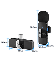 Професійний бездротовий петличний мікрофон Boya BY-V20 Type-C Чорний (KG-12062), фото 2