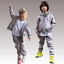 Дитячий і підлітковий флісовий утеплений спортивний костюм, для хлопчиків і дівчаток. Україна