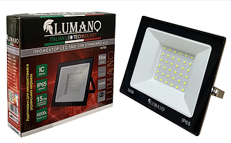 Вуличний прожектор 50W 6000K SMD (L-15 см з радіатором) STANDARDeco ТМ LUMANO