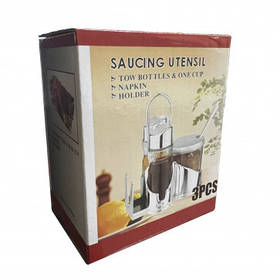 Набір для спецій перець + сіль+ гірчиця на пластиковій підставці Helios HD