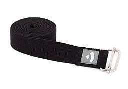 Ремінь для йоги Asana Belt від Bodhi чорний 250×3.8 см (BH)