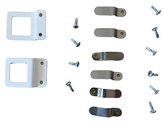 Комплект кріплень внутрішньої москітної сітки VIP ручки метал для трикамерного профілю