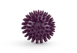 Масажний м'ячик Spiky Bodhi баклажановий 7 см (BH)