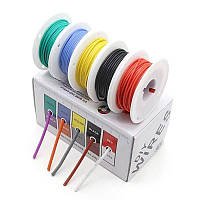 Кабель 18 AWG монтажний у силіконовому обплетенні по 5 м 5 кольорів (007192)