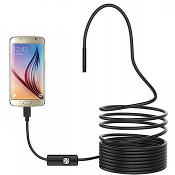 Ендоскоп - бороскоп, 5м / Ендоскоп для телефону / Електрична міні камера / Камера ендоскоп / Бороскоп