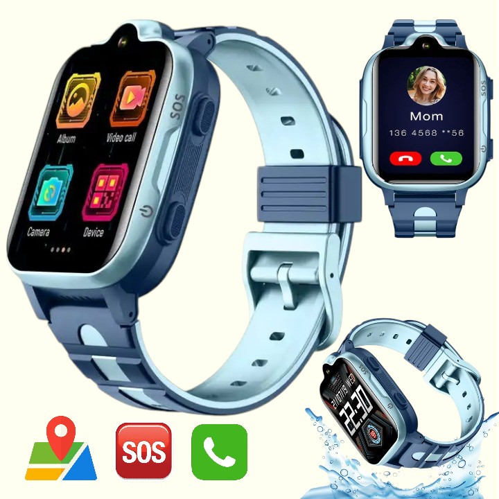 Дитячий розумний смарт-годинник K15H Smart Baby Watch Дитячий смарт-годинник з GPS і функцією дзвінка, голубий