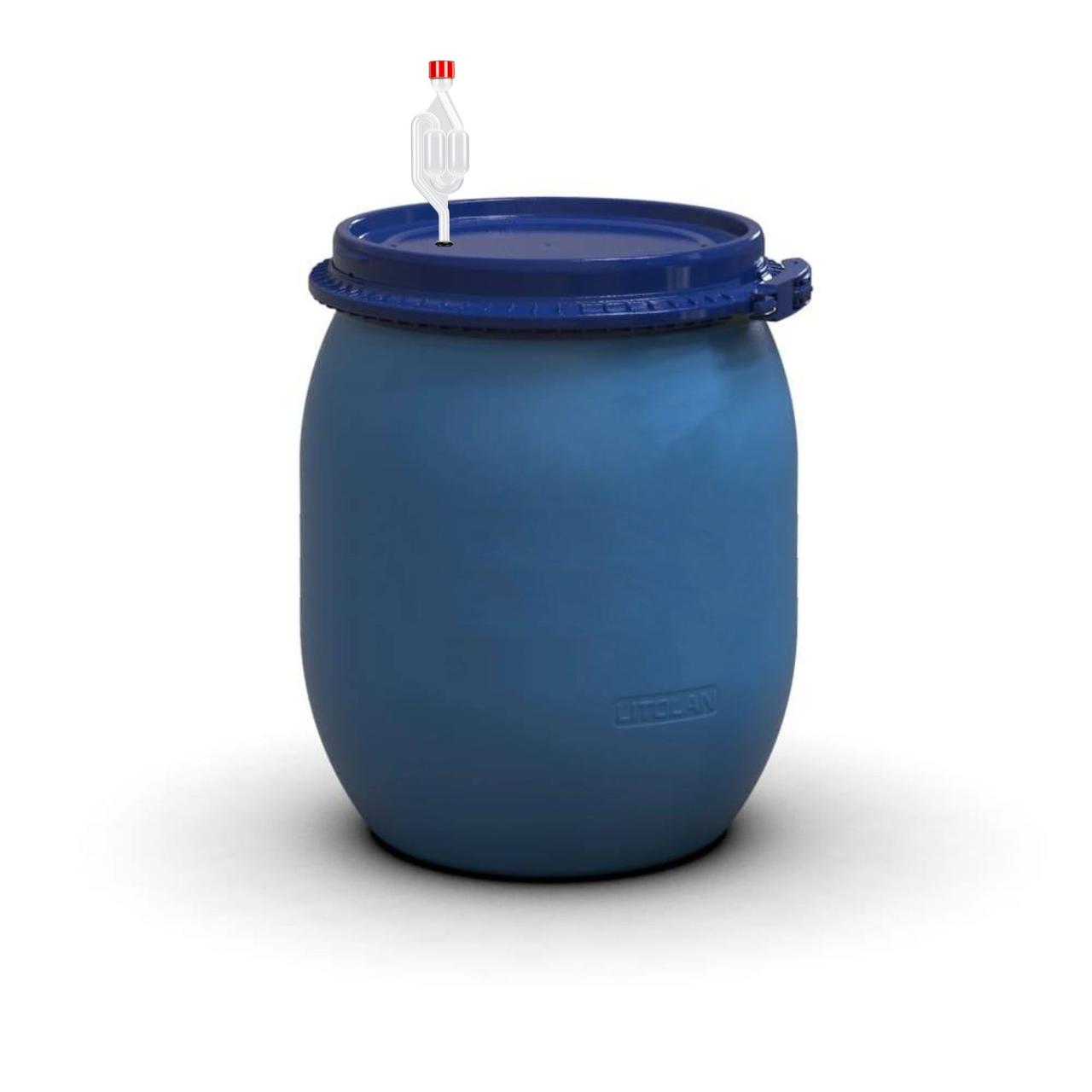 Бочка для бродіння , герметична 100 л з винним клапаном S-подібний