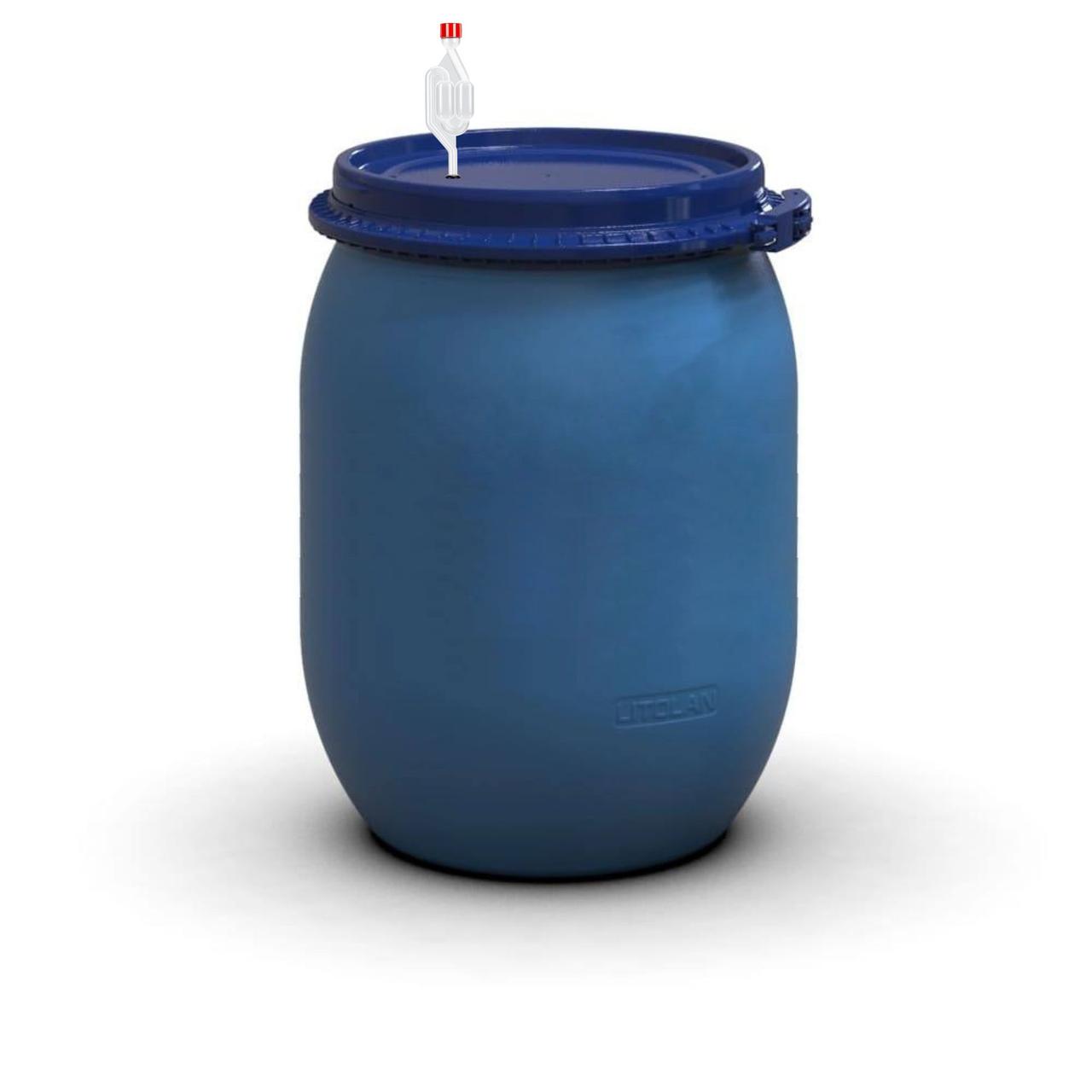 Бочка для бродіння , герметична 130 л з винним клапаном S-подібний