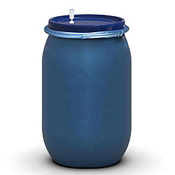 Бочка для бродіння герметична 210 л з металевим хомутом та гідрозатвором U