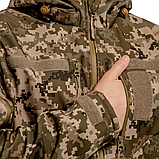 Куртка тактична Tactic Softshell водозахисна софтшел Tactic Softshell 505SQUARE в кльорі ММ14 піксель ЗСУ, фото 9