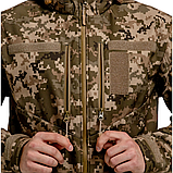 Куртка тактична Tactic Softshell водозахисна софтшел Tactic Softshell 505SQUARE в кльорі ММ14 піксель ЗСУ, фото 10