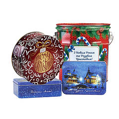 Подарунки у металевій упаковці