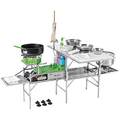 Кухня із столом кемпінгова портативна BRS-96 grey/green