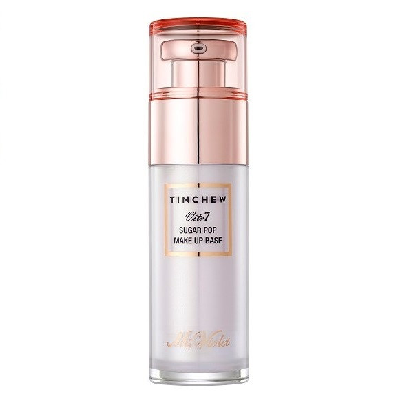 База під макіяж з фіолетовим підтоном для тьмяної шкіри Tinchew Vita 7 Sugar Pop Make Up Base Violet 40 мл