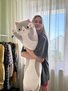 М'яка іграшка подушка обіймашка довгий кіт 2 в 1 110 см tai0184