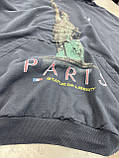 Худі Balenciaga Paris Liberty толстовка чоловіча сіра з капюшоном, фото 2