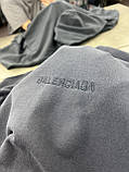 Худі Balenciaga Paris Liberty толстовка чоловіча сіра з капюшоном, фото 9