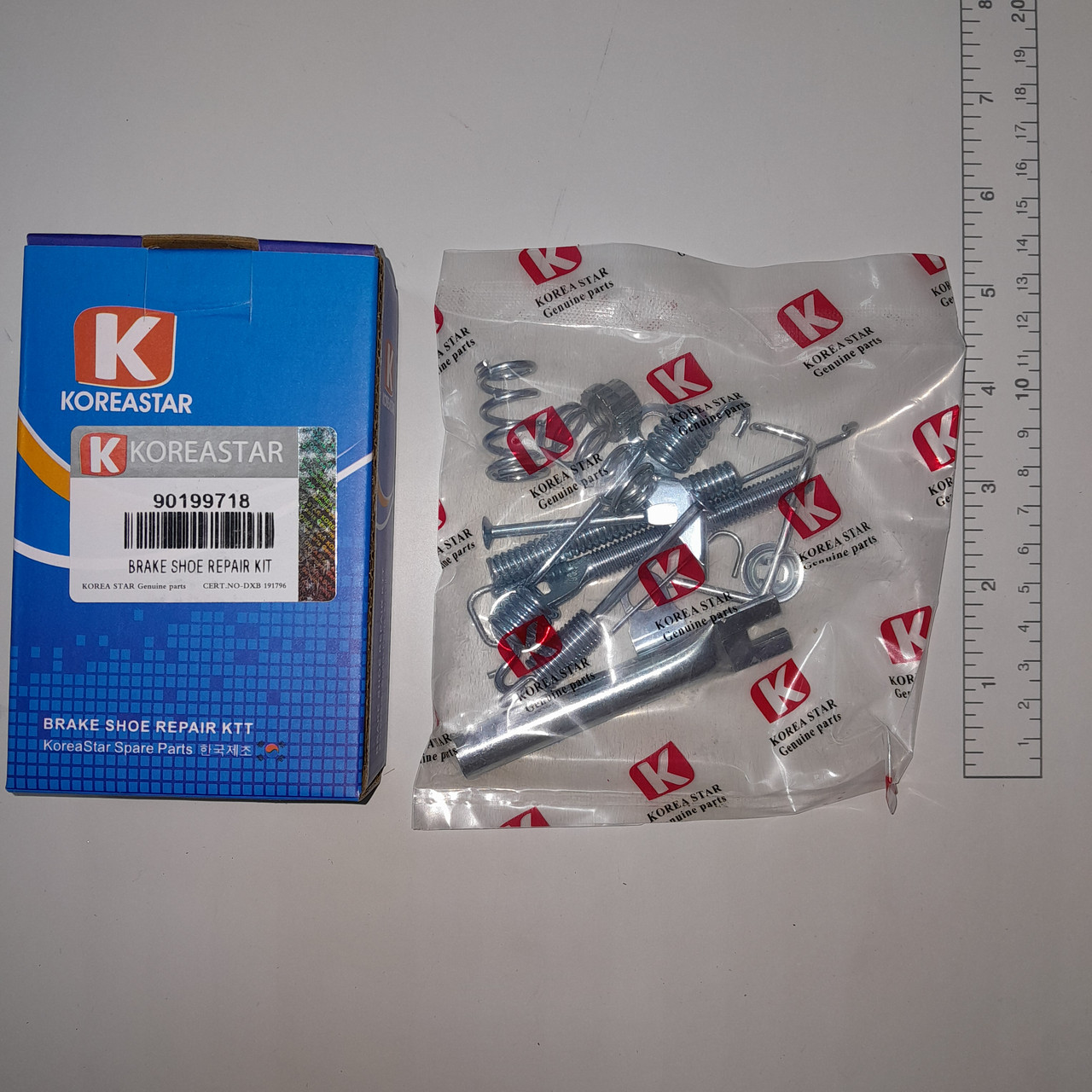 90199718 Рем комплект задніх гальмівних колодок Ланос (KS) лівий (повний), фото 1