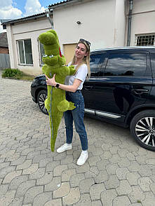 Плюшева іграшка-подушка обнімашка крокодил (алігатор) зелений 2 в 1 (160 см) tai0199