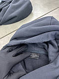 Худі Balenciaga толстовка чоловіче сіре з капюшоном, фото 7