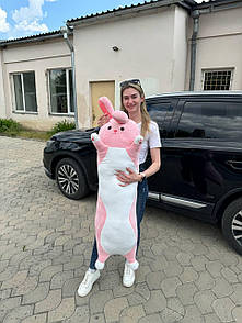 Іграшка подушка обіймашка кролик рожевий 120 см (довгий) tai0301