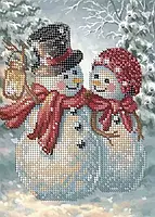 Схема для вишивання бісером Сніговички