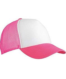 Біла жіноча кепка з сіткою 5 Panel Polyester Mesh Cap Myrtle Beach