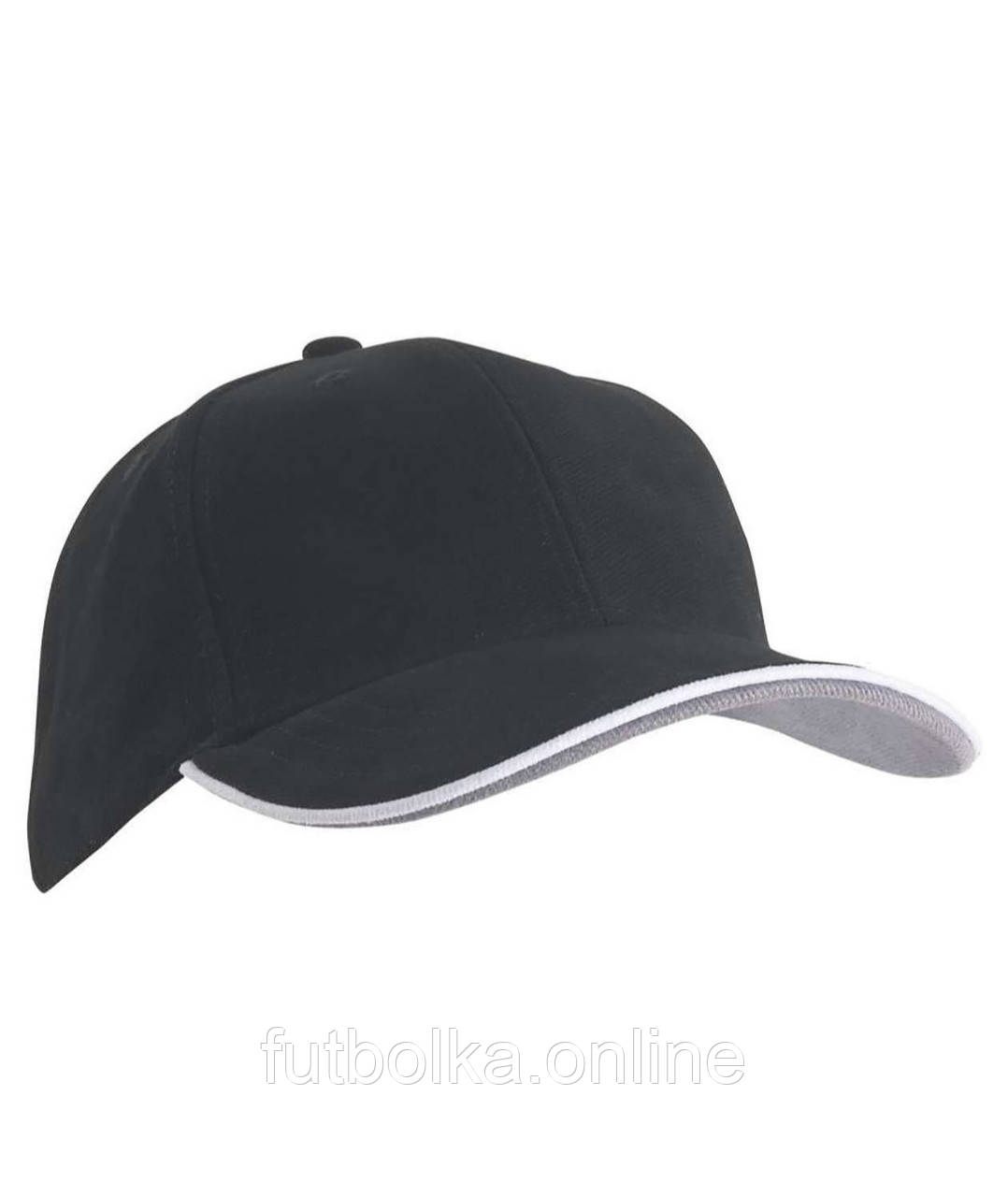 Чорна жіноча кепка легка 6 Panel Double Sandwich Cap Myrtle Beach