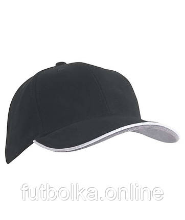 Чорна жіноча кепка легка 6 Panel Double Sandwich Cap Myrtle Beach, фото 1