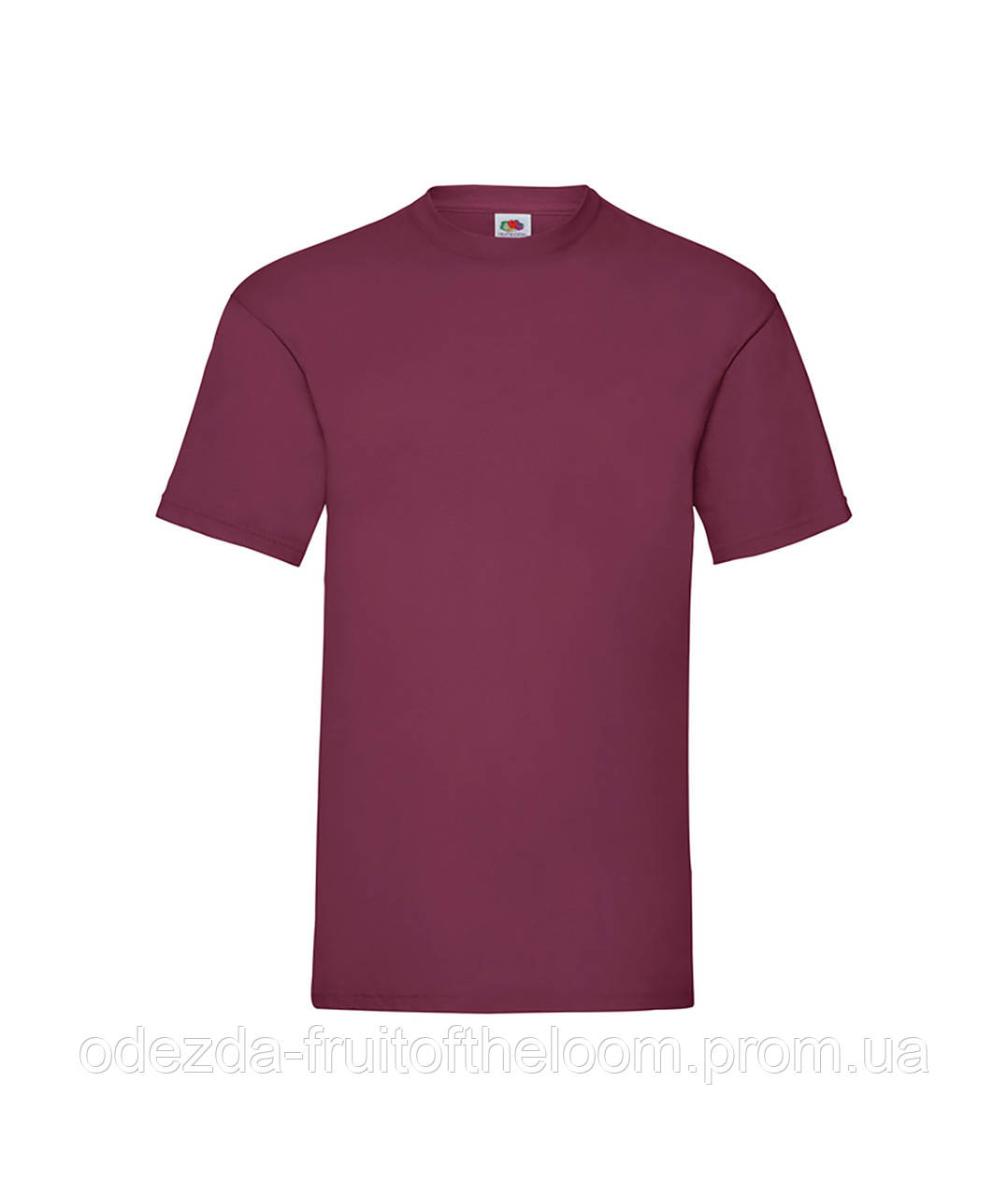 Бордова легка чоловіча футболка батал Original Fruit of the Loom