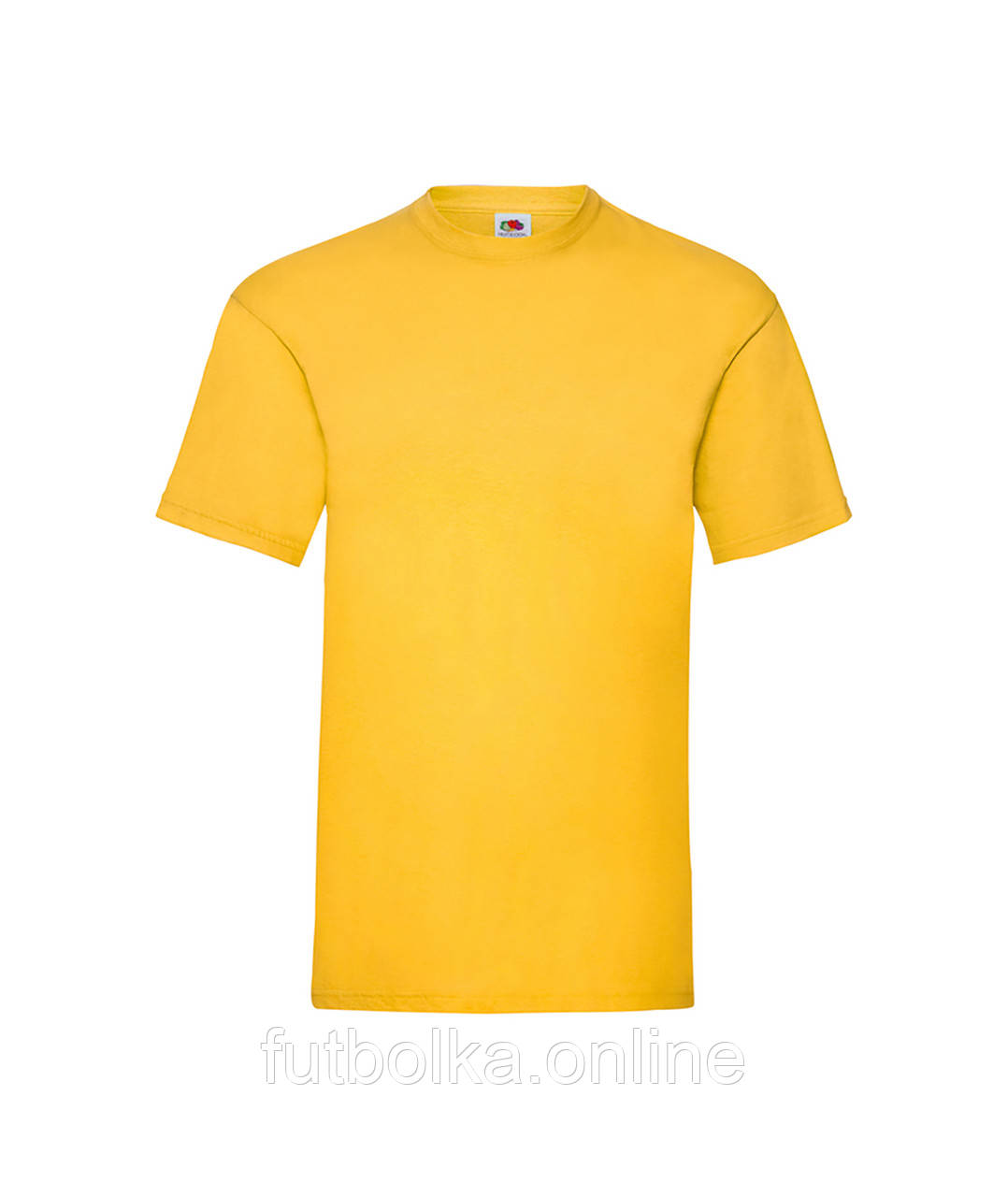 Сонячно Жовта легка чоловіча футболка батал Original Fruit of the Loom