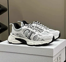 Жіночі білі кросівки Christian Dior Chrono кеди Діор снікерси CD