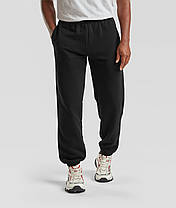 Чорні чоловічі спортивні штани з манжетами Lightweight cuffed jog pants Fruit of the loom, фото 5