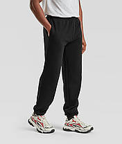 Чорні чоловічі спортивні штани з манжетами Lightweight cuffed jog pants Fruit of the loom, фото 6