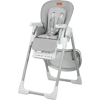 Стільчик для годування MoMi GWAJU (складний, від 6 місяців до 3 років, регулюється спинка) Light gray