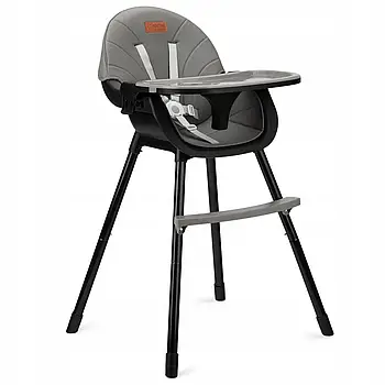 Стільчик для годування MoMi JUA (зростаючий, регулюється піднос) Black