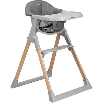 Стільчик для годування MoMi KALA (складний, регулюється підніжка) Grey