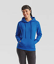 Яскраво-Синя жіноча толстовка з капюшоном Lightweight hooded sweat lady-fit Fruit of the loom, фото 4