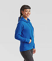 Яскраво-Синя жіноча толстовка з капюшоном Lightweight hooded sweat lady-fit Fruit of the loom, фото 5
