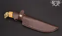 Ніж ручної роботи "Сокол 1" 130х35х2.4мм з інструментальної сталі та колодкою з капа клена, фото 3