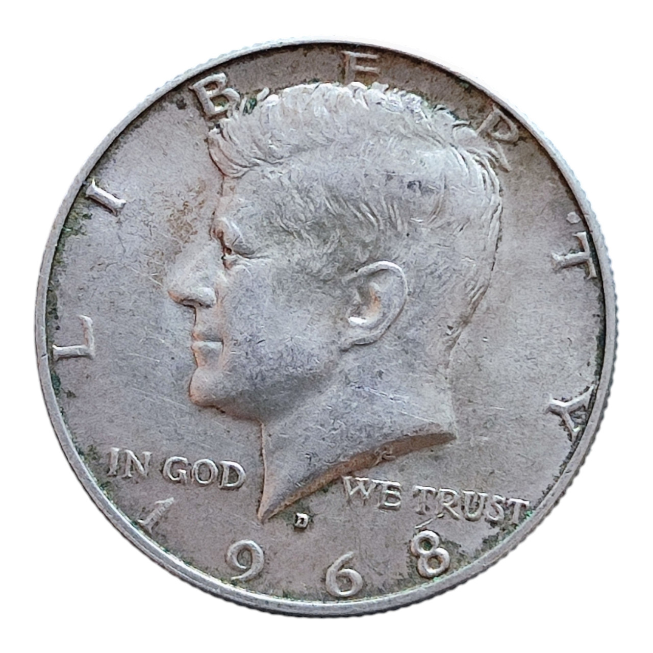 США ½ долара, 1968 Кеннеді Півдолара Мітка монетного двору: "D" - Денвер, фото 1