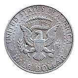 США ½ долара, 1968 Кеннеді Півдолара Мітка монетного двору: "D" - Денвер, фото 2