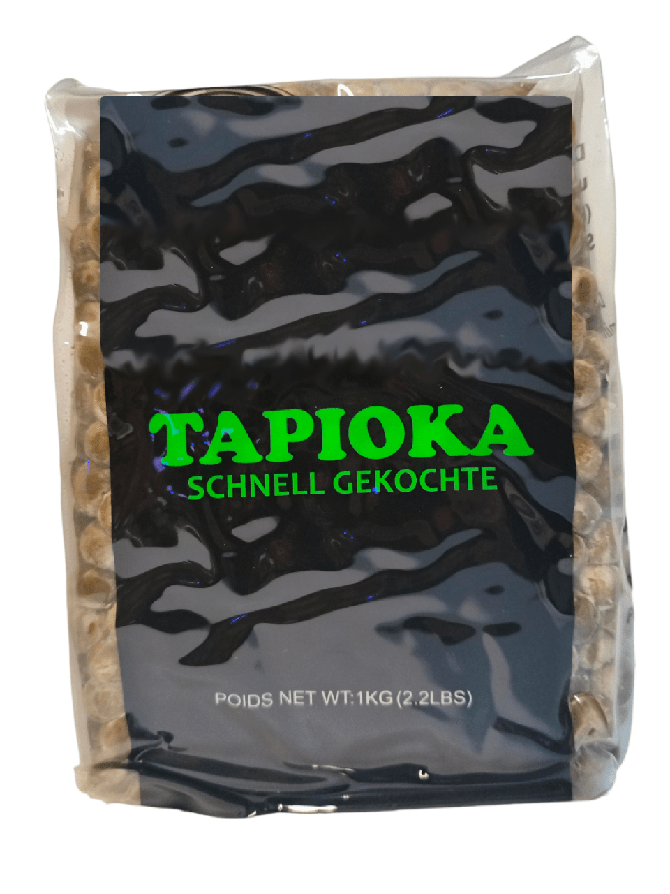 Тапіока швидкого приготування чорна зі смаком тростинного цукру 1 кг, фото 1