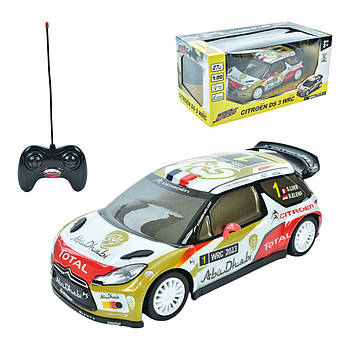 Машинка на радіокеруванні Citroen DS 3 WRC (довжина 21см, масштаб 1:20, світло, корпус не б'ється) 10449