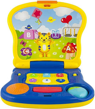 Ноутбук дитячий Тигреня WIN FUN (22см, музика, звук, фігури, літери, цифри, на батарейці) 8078-01