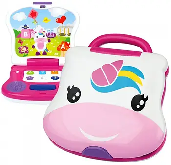 Ноутбук дитячий Єдиноріг WIN FUN (22см, музика, звук, фігури, літери, цифри, на батарейці) 8083-01