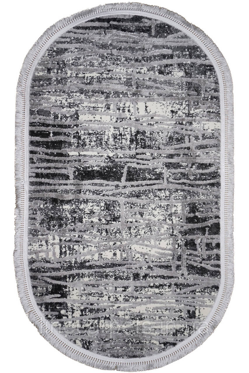 Сучасний овальний килим LEVADO 08111A  L.GREY/BEIGE